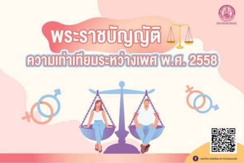 😍วันนี้มาทำความรู้จักกับ พรบ.ความเท่าเทียมระหว่างเพศ หรือ พระราชบัญญัติความเท่าเทียมระหว่างเพศ พ.ศ. ๒๕๕๘ จะเป็นกฎหมายที่เป็นทางเลือกในการคุ้มครองและป้องกันสิทธิให้กับผู้ที่ถูกเลือกปฏิบัติโดยไม่เป็นธรรมระหว่างเพศ 🙅‍♀️🙅 เพื่อให้เกิดมาตรฐานในการปฏิบัติแก่ผู้หญิง ผู้ชาย และผู้ที่มีหลากหลายทางเพศอย่างเสมอภาค นอกจากนี้ยังเป็นการกระตุ้นให้สังคมตระหนักถึงความสำคัญของปัญหา และมีความเข้าใจที่ถูกต้องชัดเจนเกี่ยวกับแนวคิดและปัญหาดังกล่าว เพื่อนำไปสู่การปฏิบัติที่เป็นธรรมในเรื่องระหว่างเพศต่อไปในอนาคต